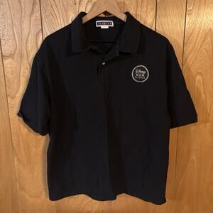 Vintage Disney MGM Studios Mickey Mouse Polo Shirt Mens XL Black Cotton